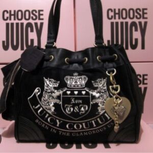 ISO THIS EXACT Juicy Couture Black and Gold Shoulder Bag